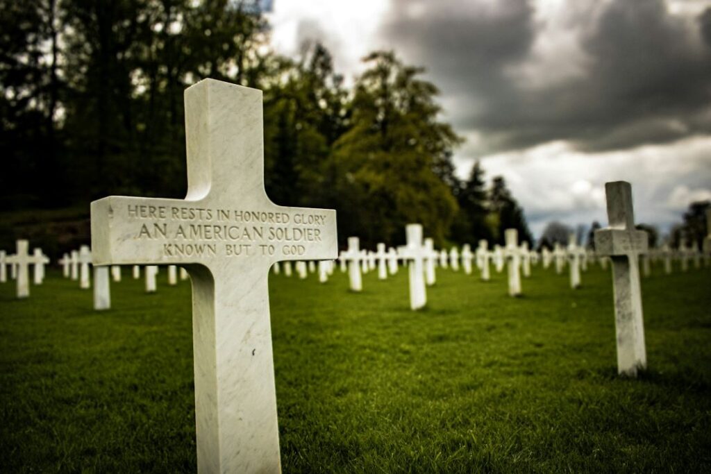 A cemetery for American soldiers.