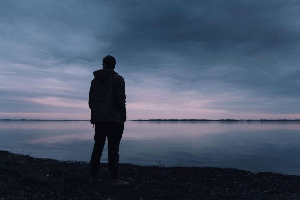 A man looking out into the sea.