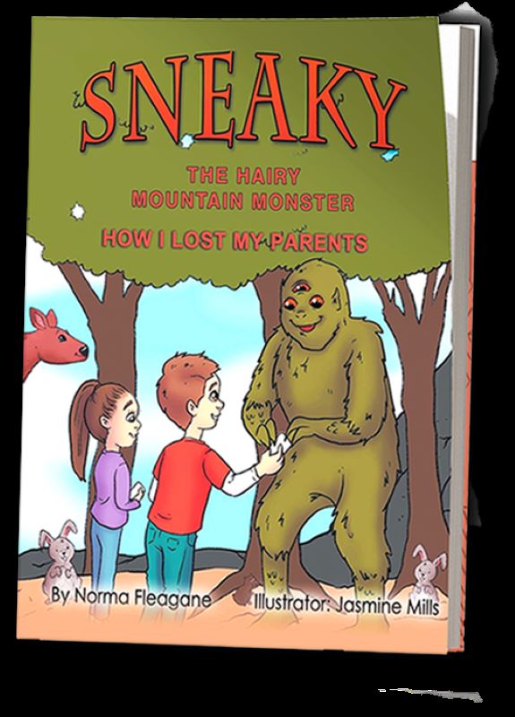 image of Sneaky the Hairy Mountain Monster How I Lost My Parents children's book about friendly monsters