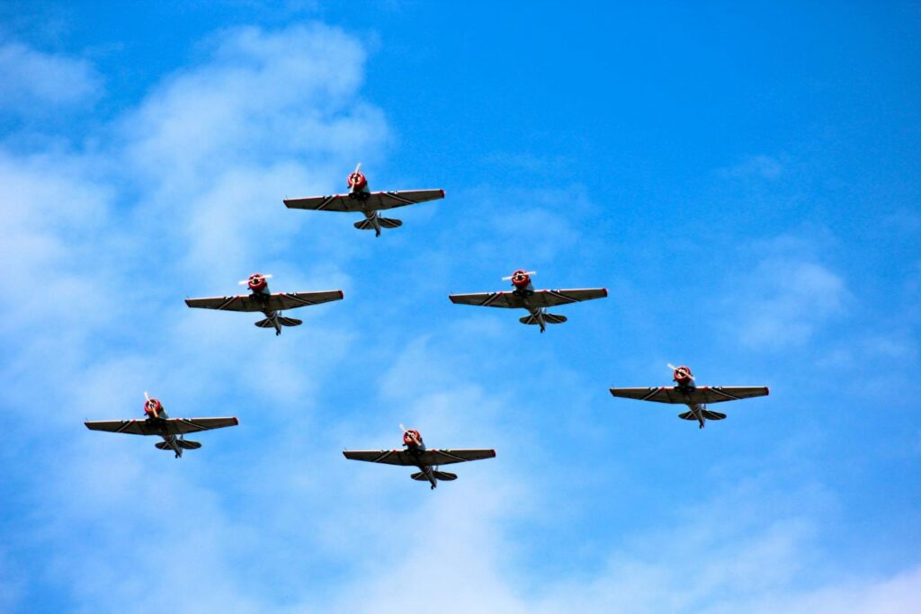 A wing of fighters.